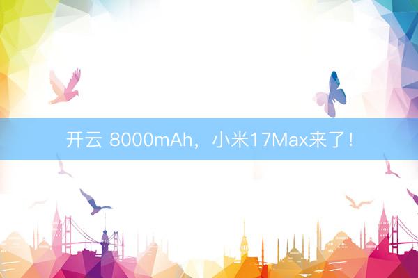 开云 8000mAh，小米17Max来了！