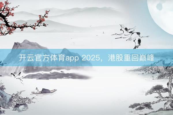 开云官方体育app 2025,港股重回巅峰
