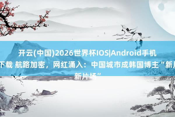开云(中国)2026世界杯IOS|Android手机app下载 航路加密，网红涌入：中国城市成韩国博主“新片场”