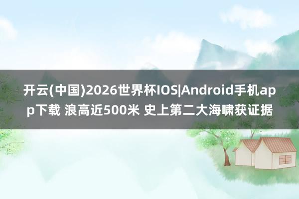 开云(中国)2026世界杯IOS|Android手机app下载 浪高近500米 史上第二大海啸获证据