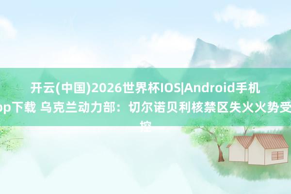 开云(中国)2026世界杯IOS|Android手机app下载 乌克兰动力部：切尔诺贝利核禁区失火火势受控