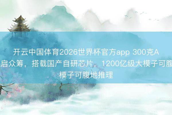 开云中国体育2026世界杯官方app 300克AI主机开启众筹，搭载国产自研芯片，1200亿级大模子可腹地推理